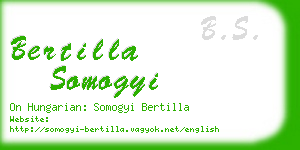 bertilla somogyi business card